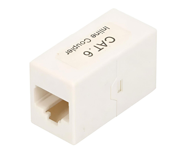ExtraLink  Złączka sieciowa port RJ45 UTP 6 (biała) - 1323204 - zdjęcie